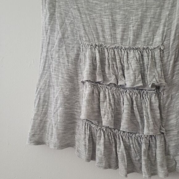 Bluheaven Ruffle Back Top Gray M - Picture 4 of 5